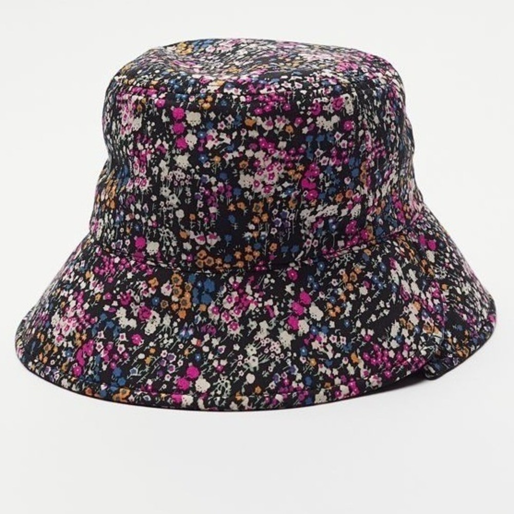 Urban Outfitters Rosie Ditsy Floral Bucket Hat Black Womens One Size Boho‎